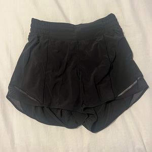 Black High Rise 6in Lululemon Shorts